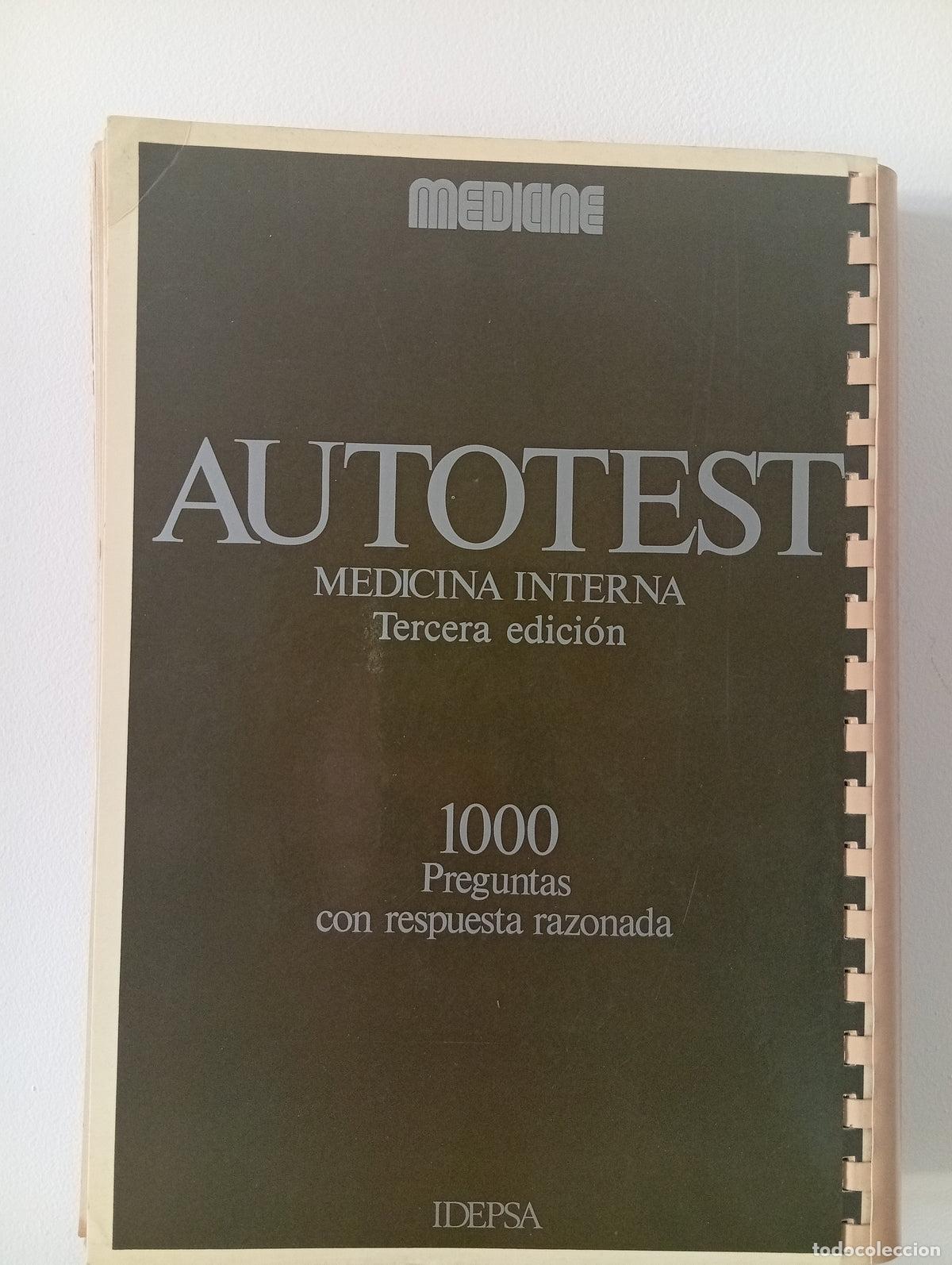 Libros de segunda mano: Autotest de medicina interna. 1000 preguntas con respuesta razonada.
