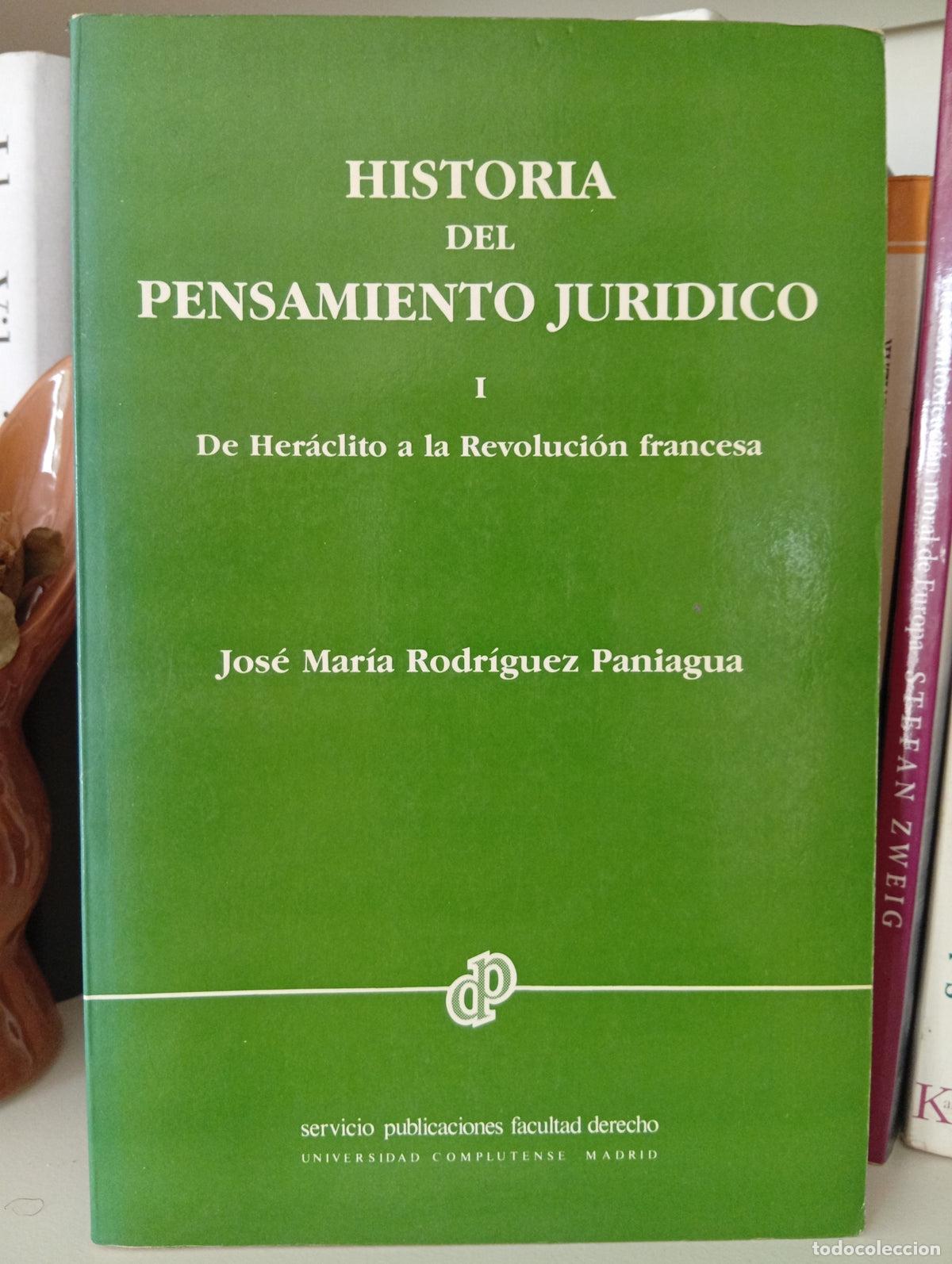 Libros de segunda mano: Historia Del Pensamiento Jurídico I