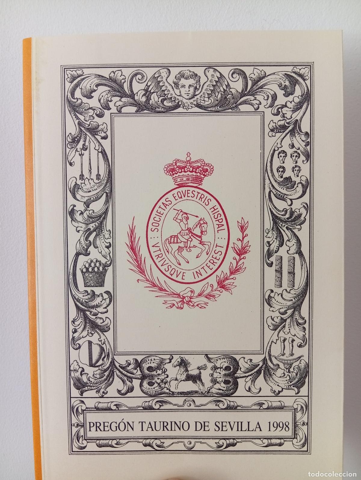 Libros de segunda mano: Preg&oacute;n taurino de Sevilla 1998