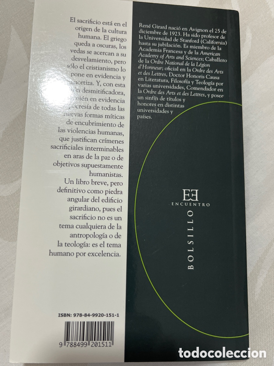 Libros de segunda mano: LIBRO. El sacrificio. Ren&eacute; Girard. Ed encuentro. 2012 - Foto 4