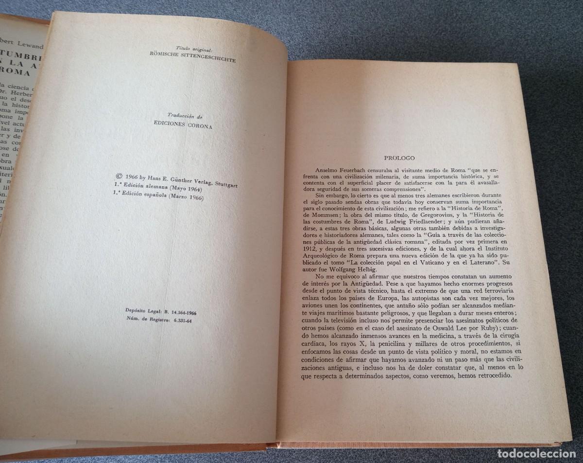 Libros de segunda mano: Las Costumbres Y El Amor En La Antigua Roma Herbert Lewandowski - Foto 5