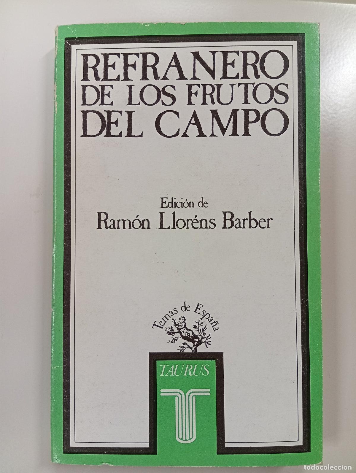 Libros de segunda mano: Refranero de los frutos del campo