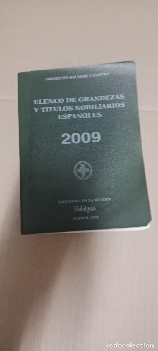 Libros de segunda mano: elenco de grandezas y titulos nobiliarios 2009 LIBRO GG-RM