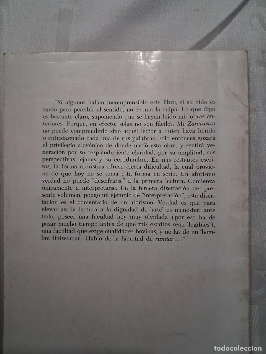Libros de segunda mano: LA GENEALOG&Iacute;A DE LA MORAL - Nietzsche, Friedrich - Foto 3