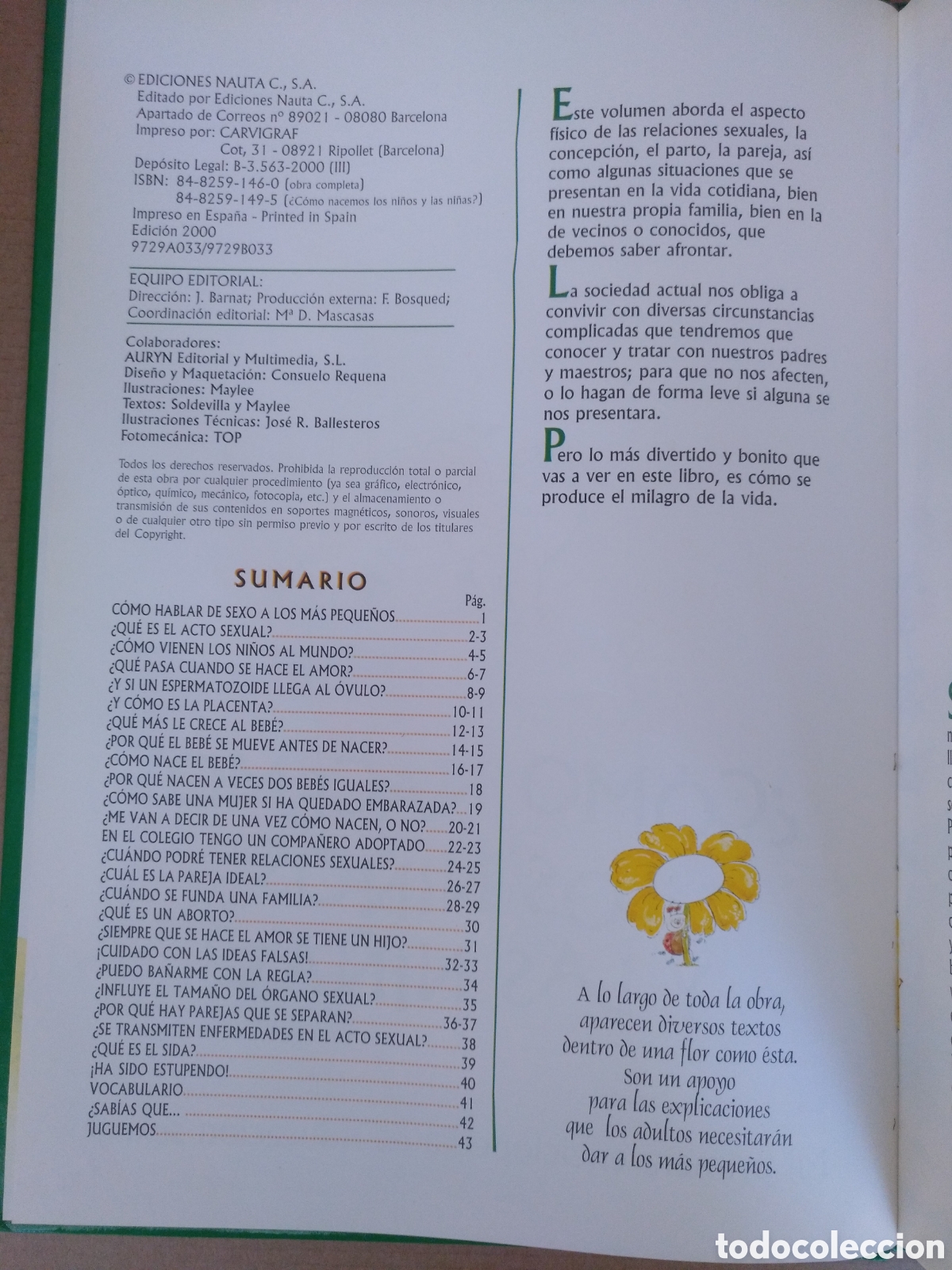 Libros de segunda mano: &iquest;C&oacute;mo nacemos los ni&ntilde;os y las ni&ntilde;as? Ediciones nauta, 2000. Libro - Foto 3