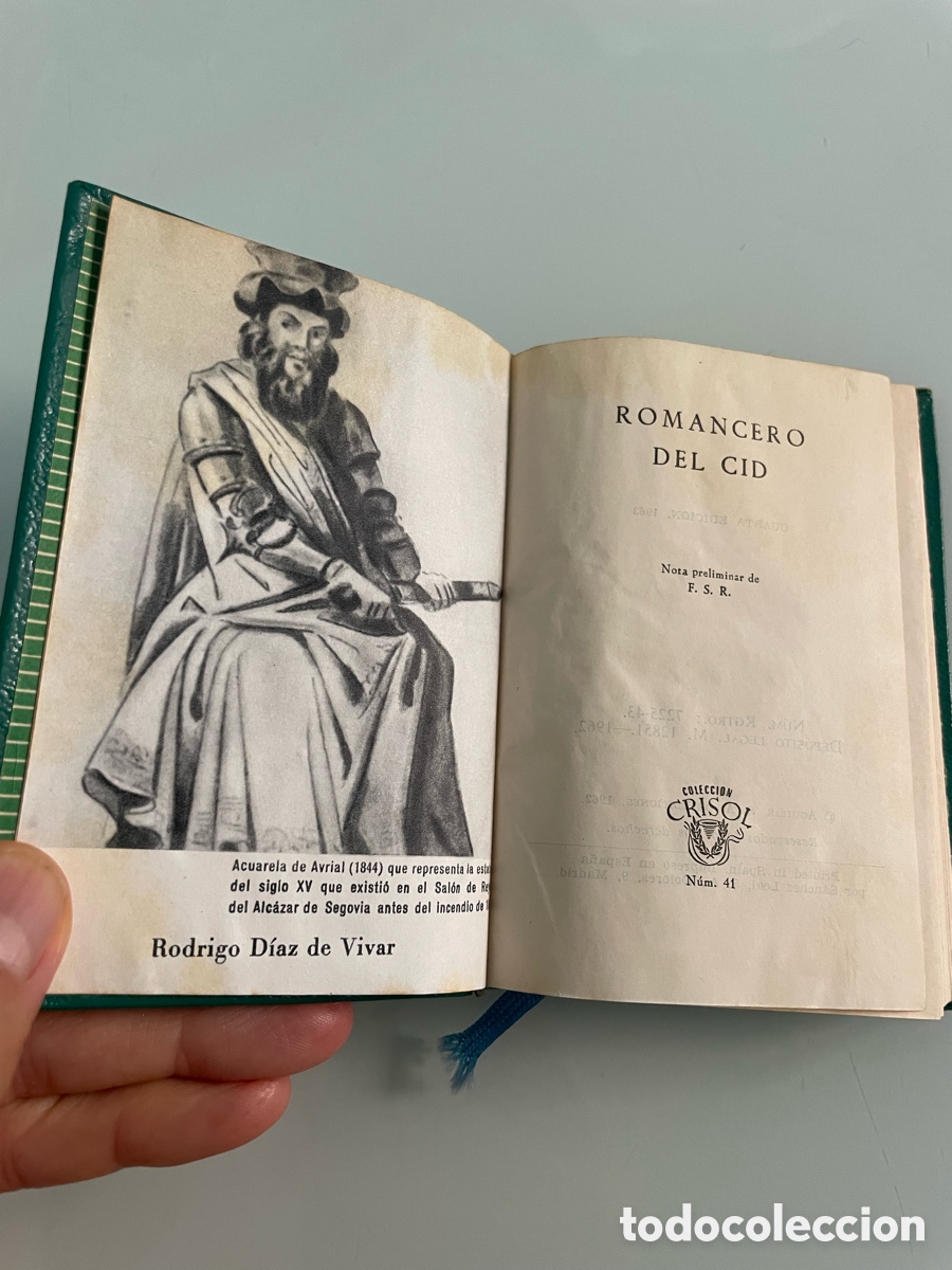 Libros de segunda mano: Romancero de El Cid. Aguilar Crisol 41. 4&ordf; ed. 1962
