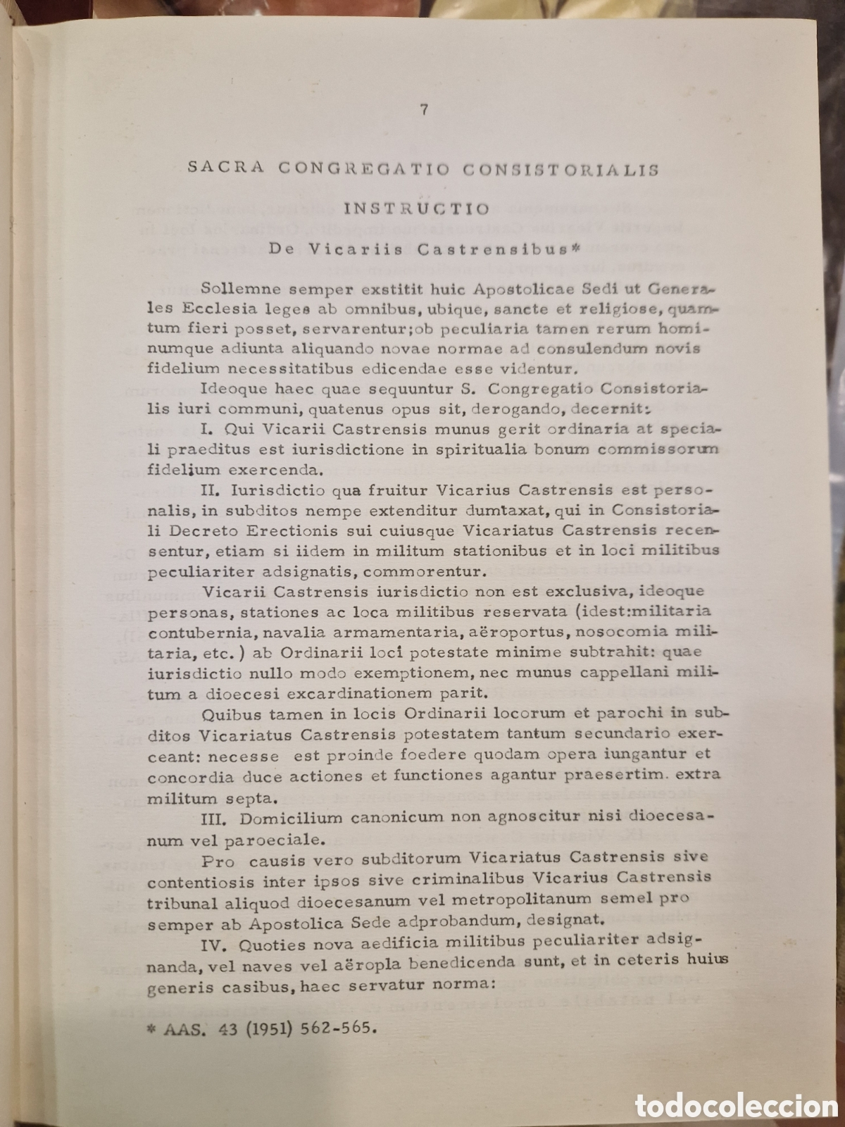 Second hand books: VICARIATOS castrenses