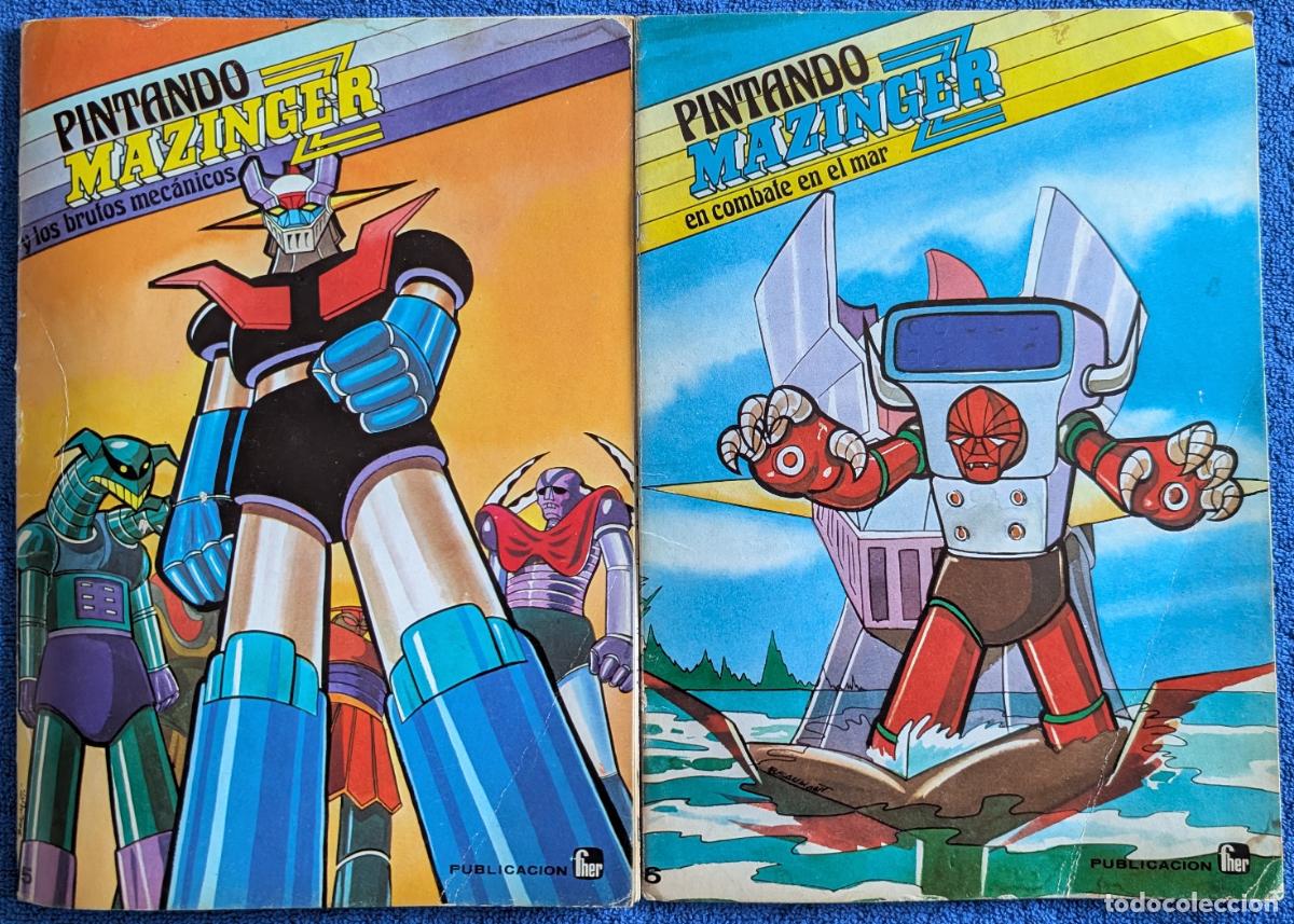 Libros de segunda mano: Pintando Mazinger Z - Brutos Mec&aacute;nicos - Combate bajo el mar - Toei Animations - fher (1978)