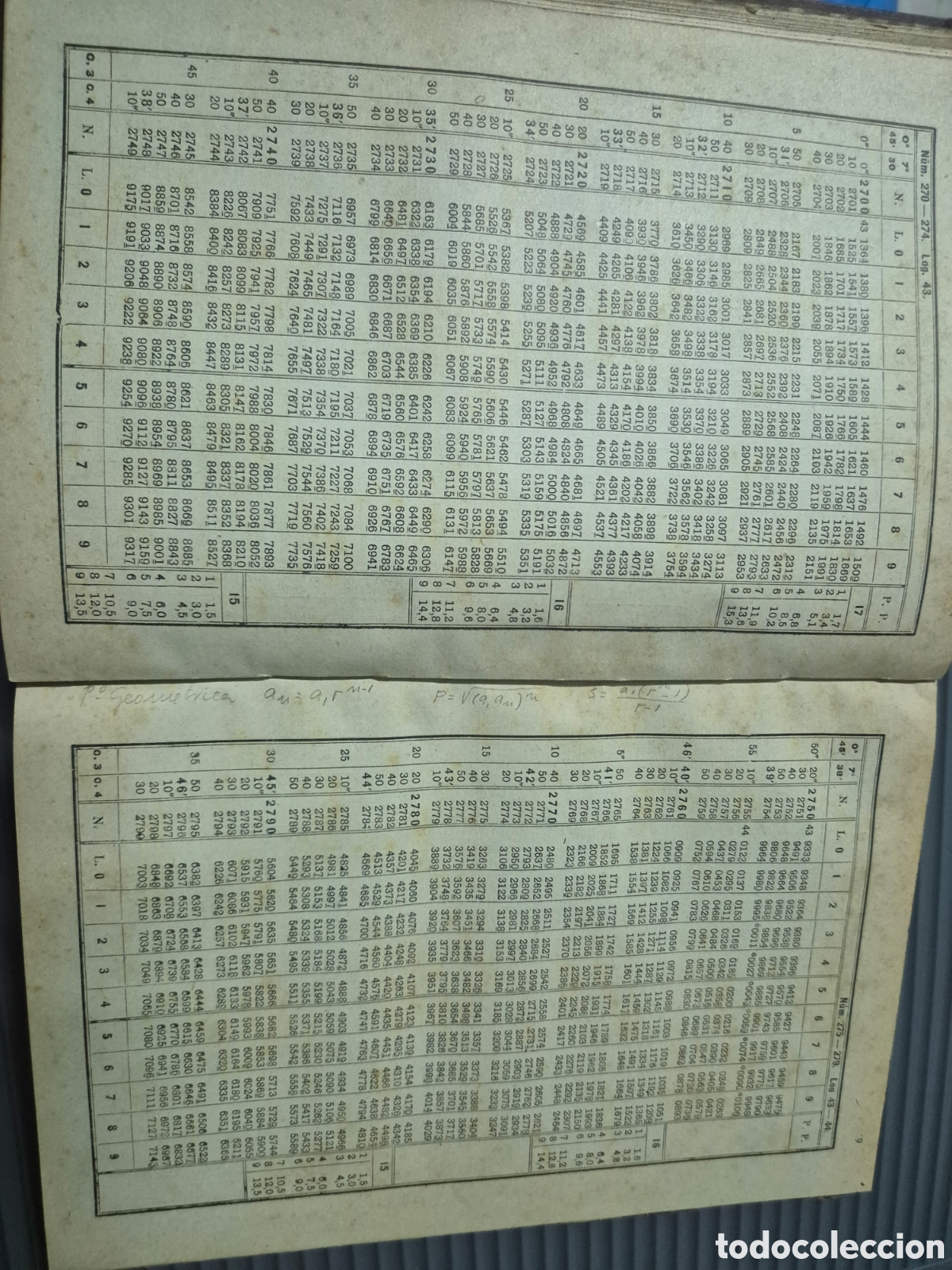 Libros de segunda mano: LOGARITMOS TRIGONOMETRICAS Y CALCULO DE INTERESES A&Ntilde;O 1943 - Foto 2