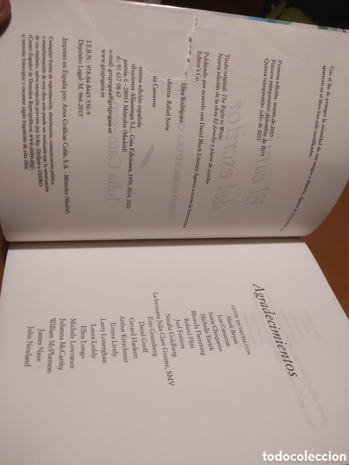 Libros de segunda mano: El camino del escritor - Cameron, Julia (PEDIDO MINIMO 10&euro;) - Foto 4