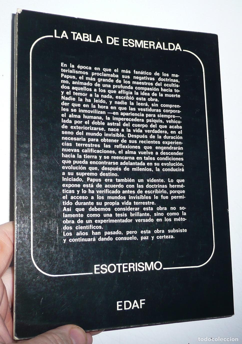 Libros de segunda mano: La Reencarnaci&oacute;n - Papus (Dr. G&eacute;rard Encausse) (La Tabla Esmeralda, EDAF, 1978) - Foto 2