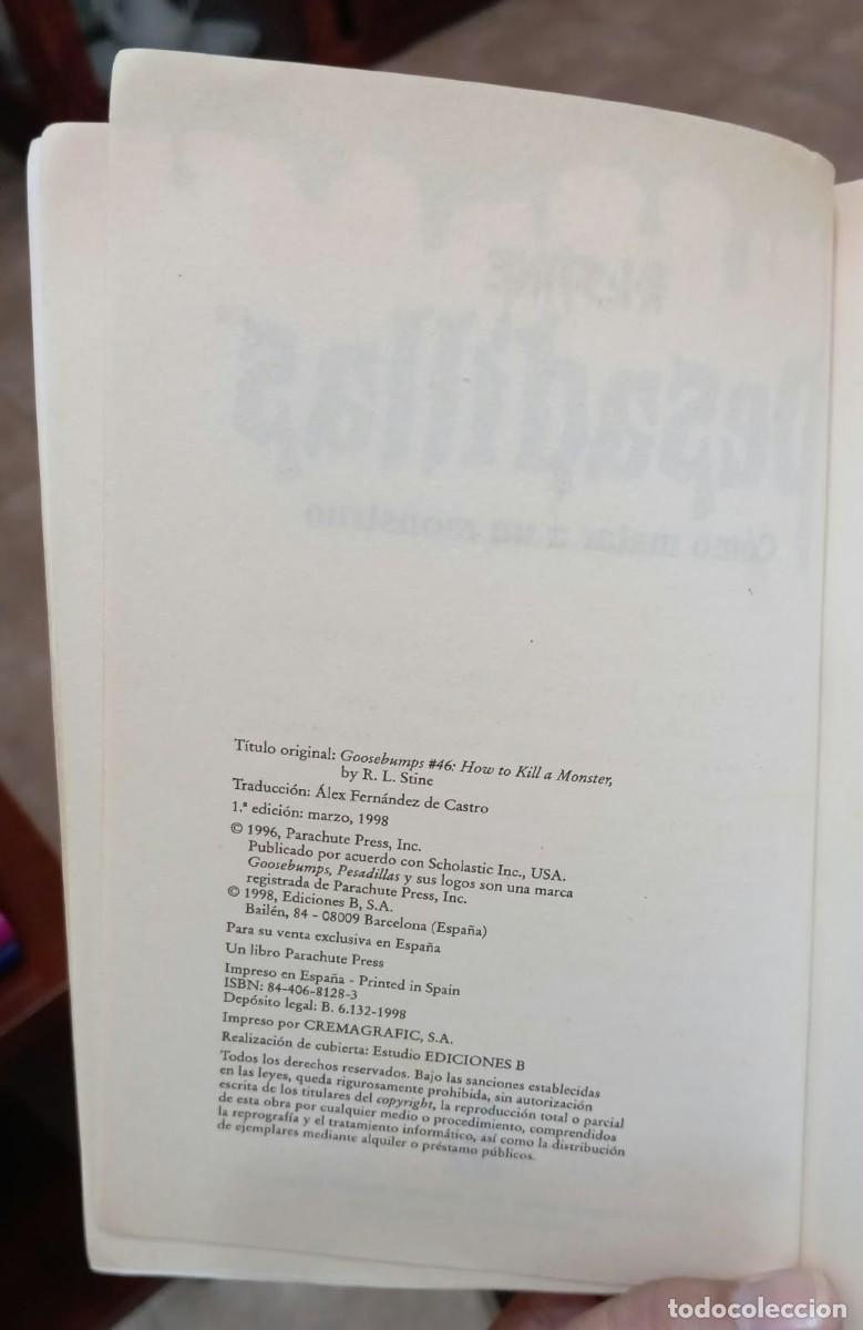 Libros de segunda mano: PESADILLAS No 44 - COMO MATAR A UN MONSTRUO - Foto 8