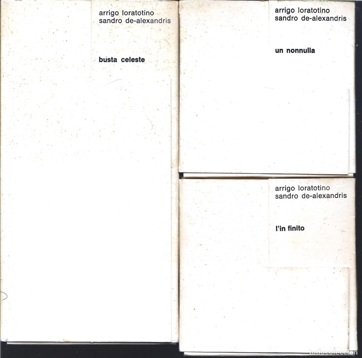 Libri di seconda mano: Arrigo LORA-TOTINO: l&rsquo;in finito / un nonnulla / busta celeste (Studio di Informazione Estetica, 1969