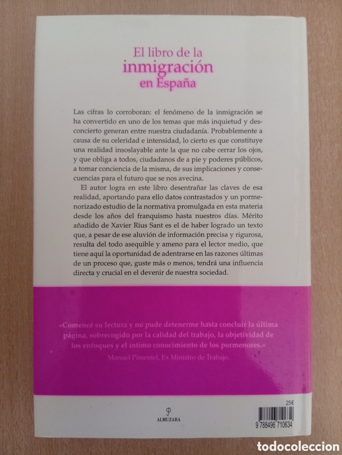 Libros de segunda mano: EL LIBRO DE LA INMIGRACI&Oacute;N EN ESPA&Ntilde;A. Xavier Rius Sant. Editorial Almuzara - Foto 2