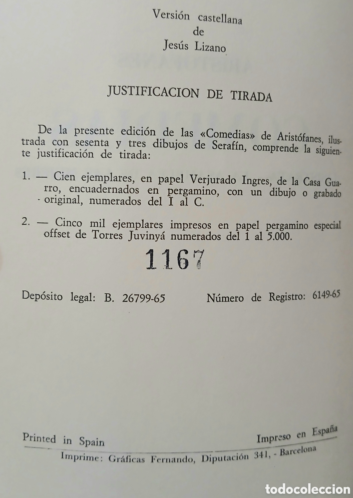 Libros de segunda mano: Aristofanes, comedias - Foto 4