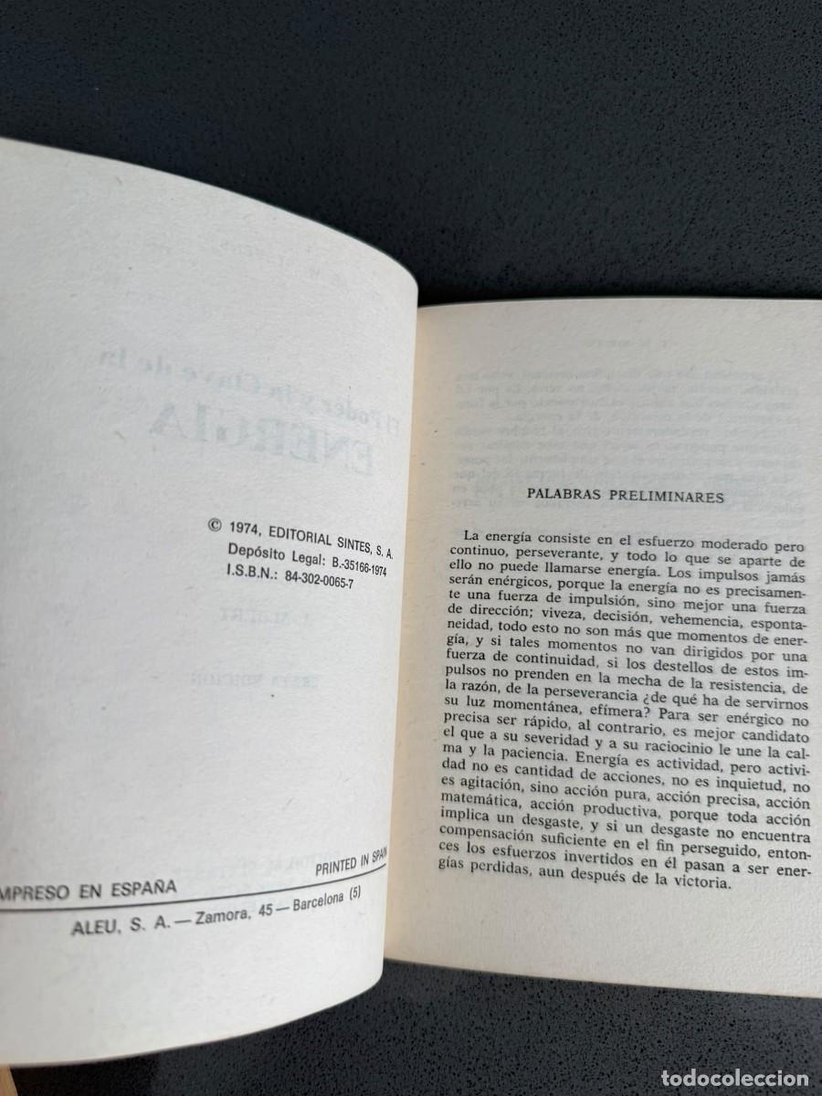 Libros de segunda mano: EL PODER Y LA CLAVE DE LA ENERG&Iacute;A. DR. E. W. STEVENS. EDITORIAL SINTES - ESOTERISMO - AYUDA - Foto 6