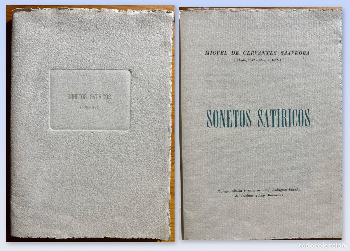 Second hand books: CERVANTES- SONETOS SATIRICOS- EDICION 140 EJEMPLARES - PALENCIA 1947