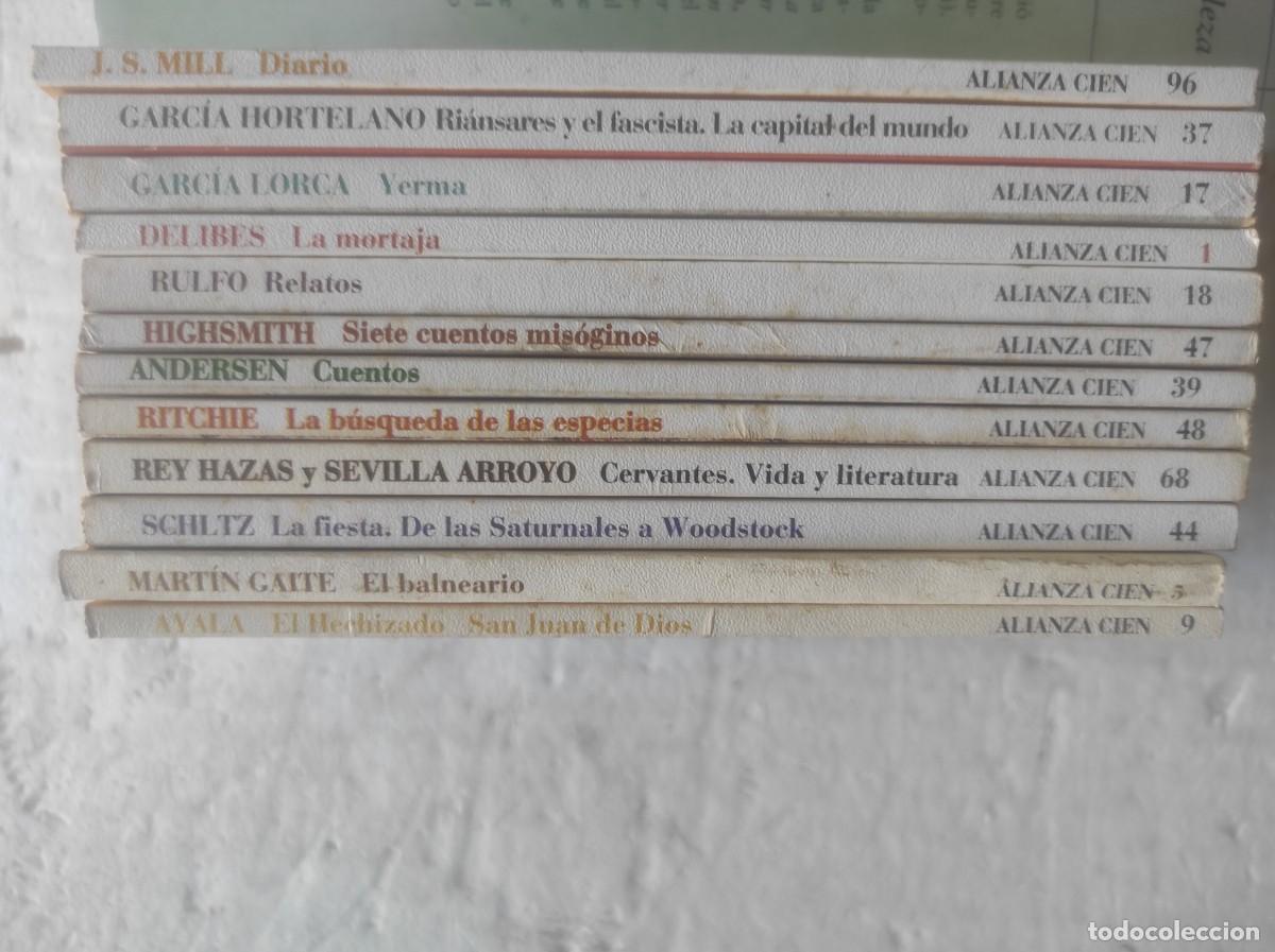 Livros em segunda m&atilde;o: lote 12 libros ALIANZA CIEN, AYALA, MARTIN GAITE, ANDERSEN, DELIBES, GARCIA LORCA, oferta finalizada