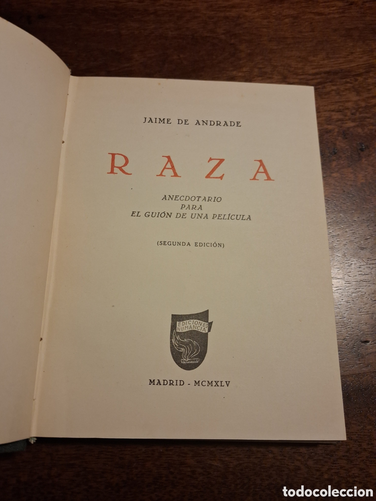 Libros de segunda mano: Raza, Jaime de Andrade