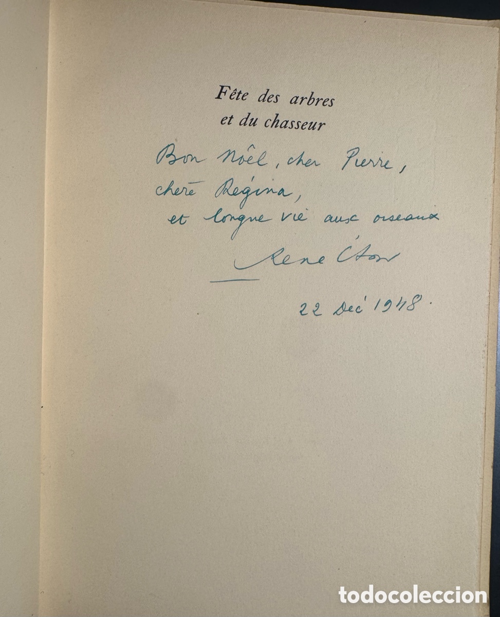 Livros em segunda m&atilde;o: Ren&eacute; Char. F&ecirc;te des arbres et du chasseur (ejemplar dedicado por el autor)