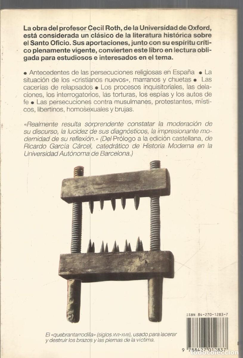 Libros de segunda mano: CECIL ROTH. LA INQUISICION ESPA&Ntilde;OLA. MARTINEZ ROCA - Foto 2