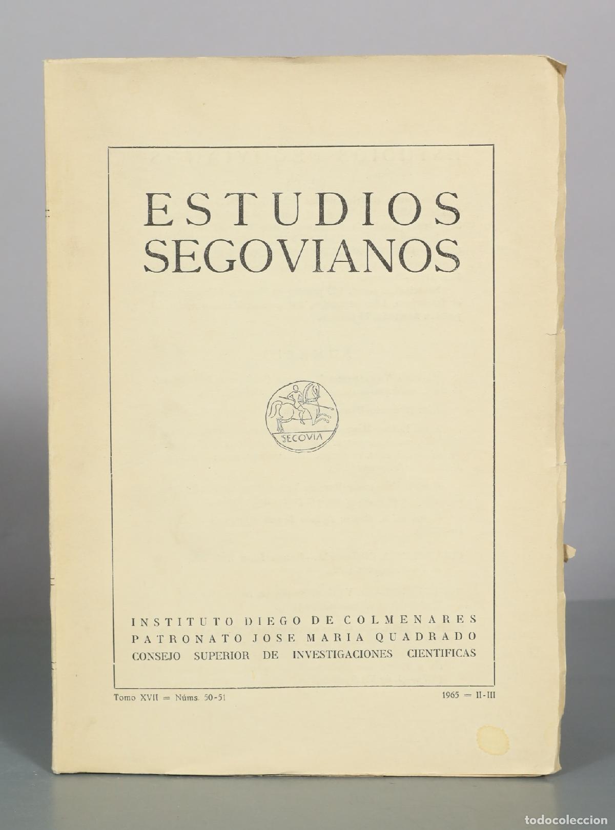 Livros em segunda m&atilde;o: Estudios Segovianos - Instituto Diego de Colmenares - Consejo Superior de Investigaciones