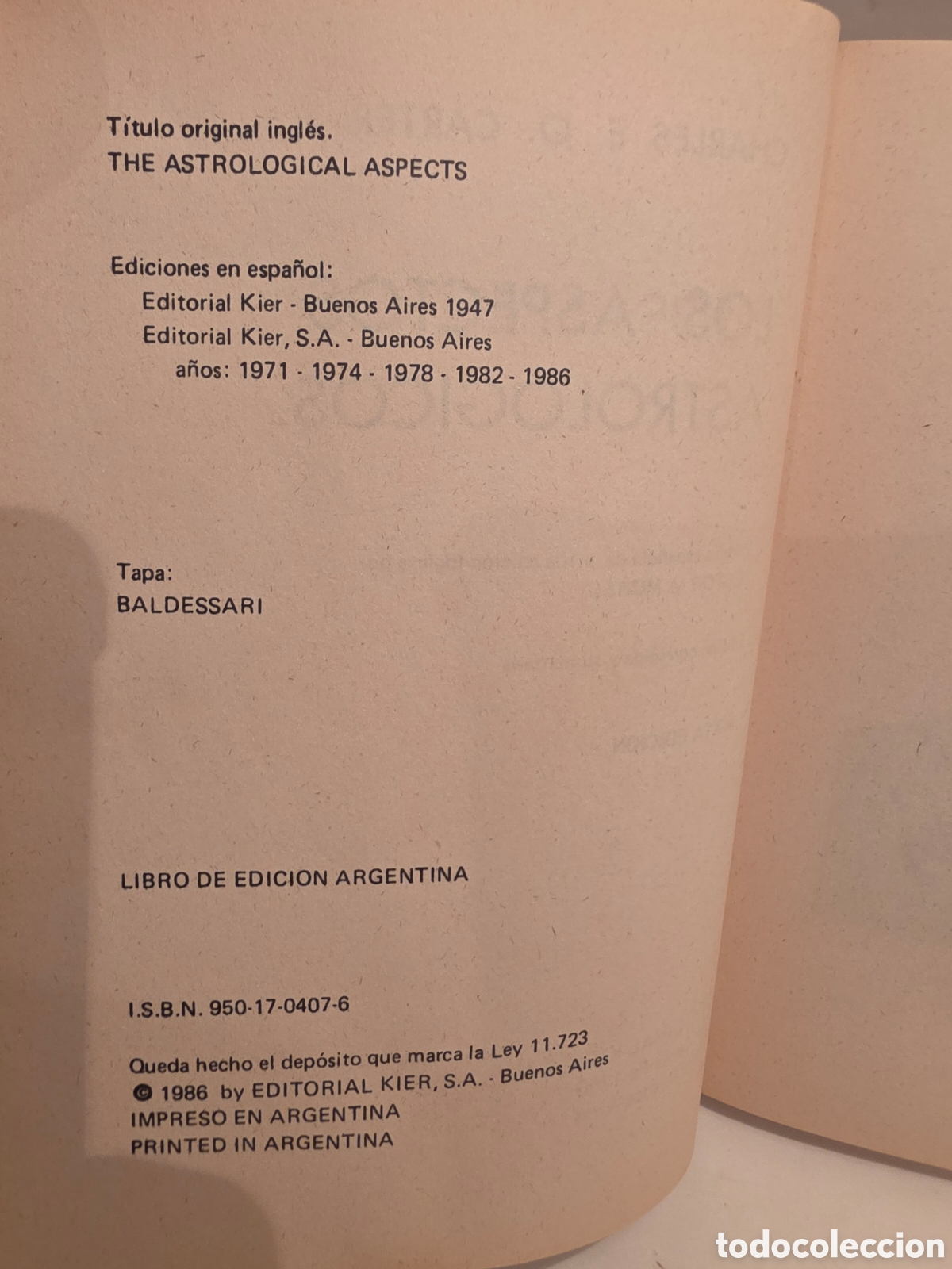 Libros de segunda mano: LOS ASPECTOS ASTROLOGICOS. CHARLES CARTER. 1986. - Foto 4