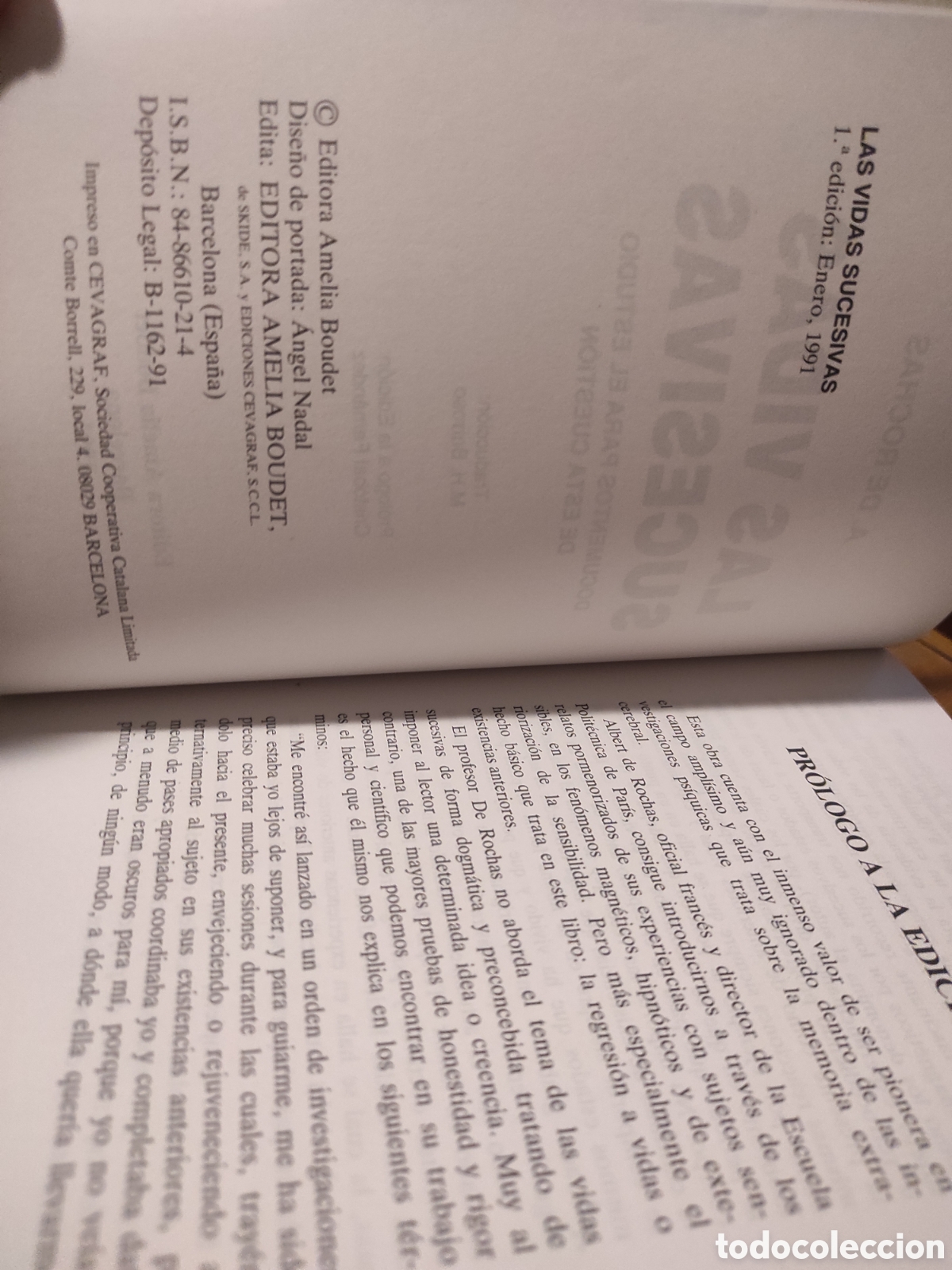 Libros de segunda mano: A. DE ROCHAS: LAS VIDAS SUCESIVAS (AMELIA BOUDET, 1991 - Foto 3