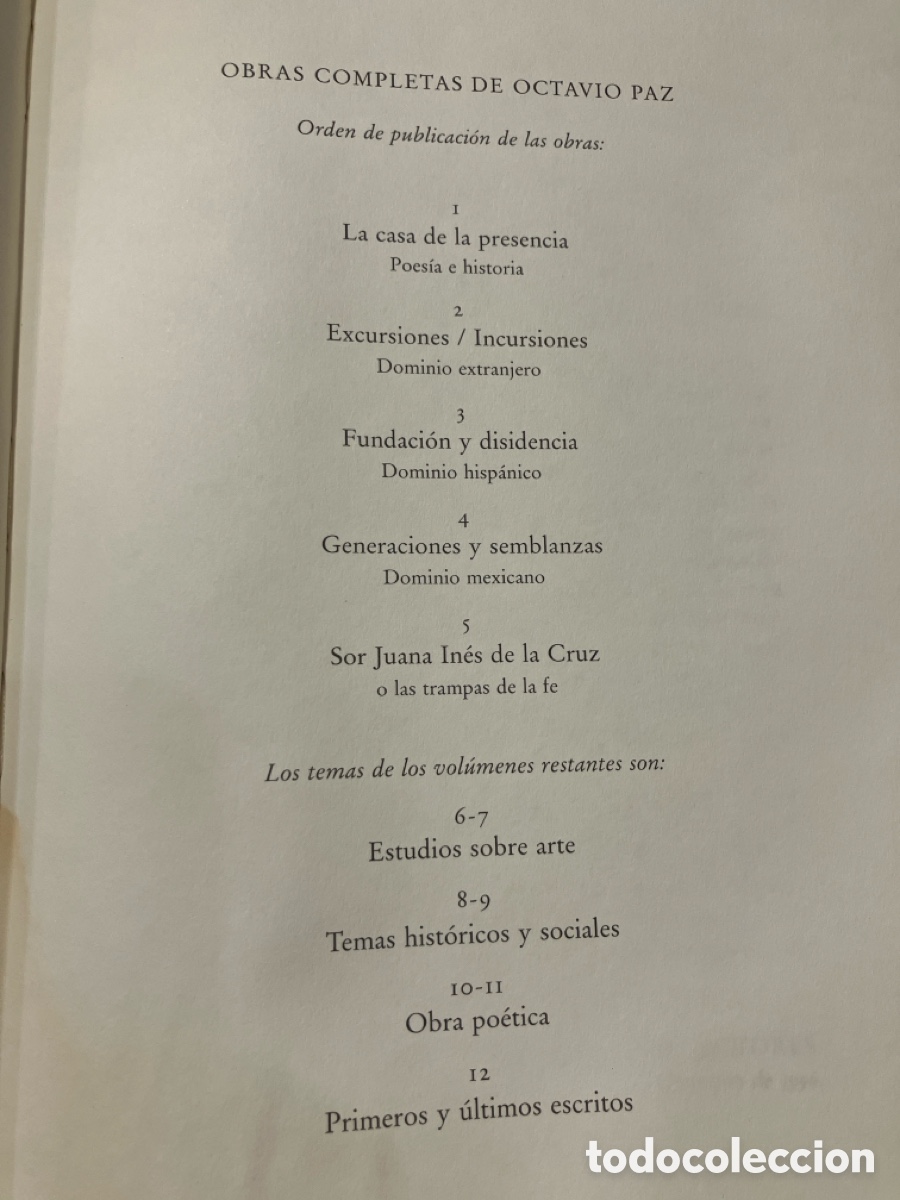 Libros de segunda mano: Octavio Paz. Los primeros 4 tomos (obras completas) - Foto 3