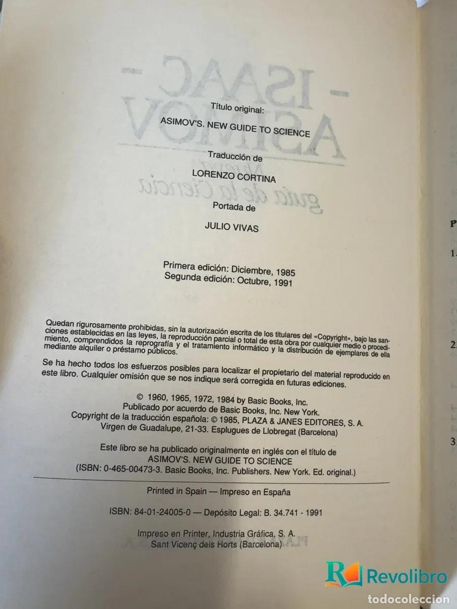 Libros de segunda mano: Nueva gu&iacute;a de la ciencia - Isaac Asimov - Foto 4