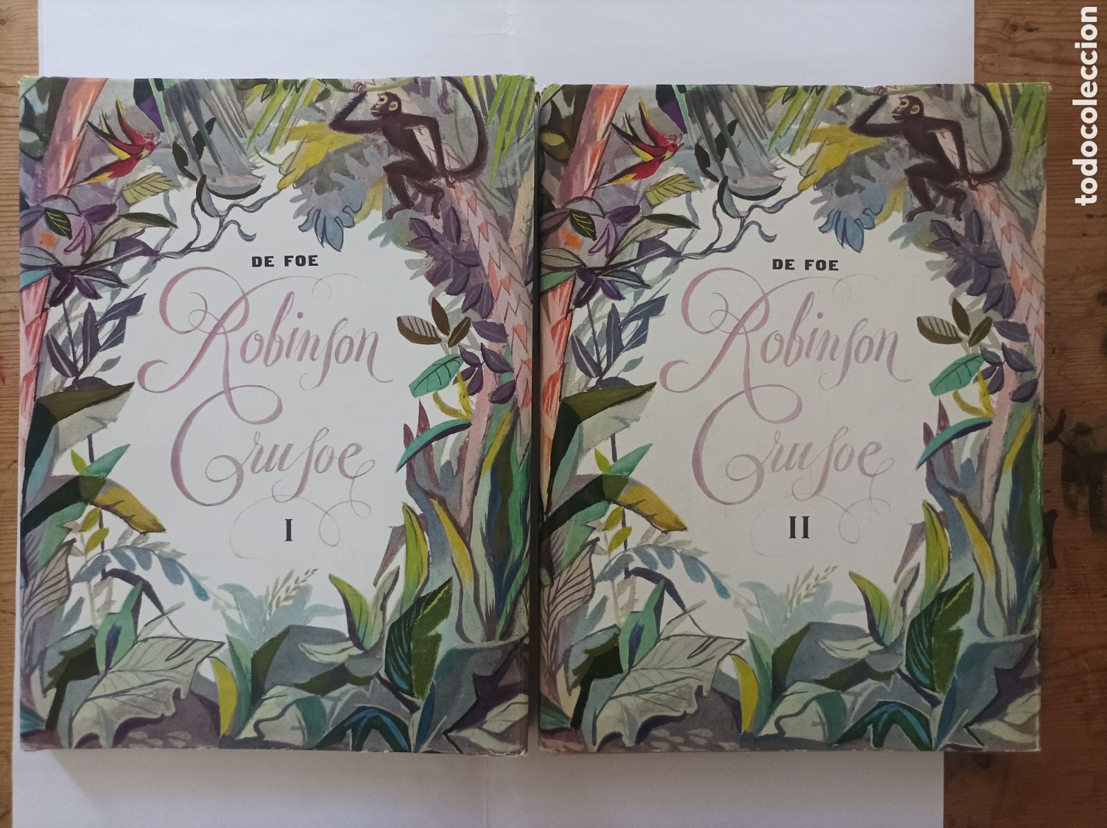 Second hand books: Robinson Crusoe / Daniel De Foe. EDAF. 1962. 2 vols. Grandes obras ilustradas.