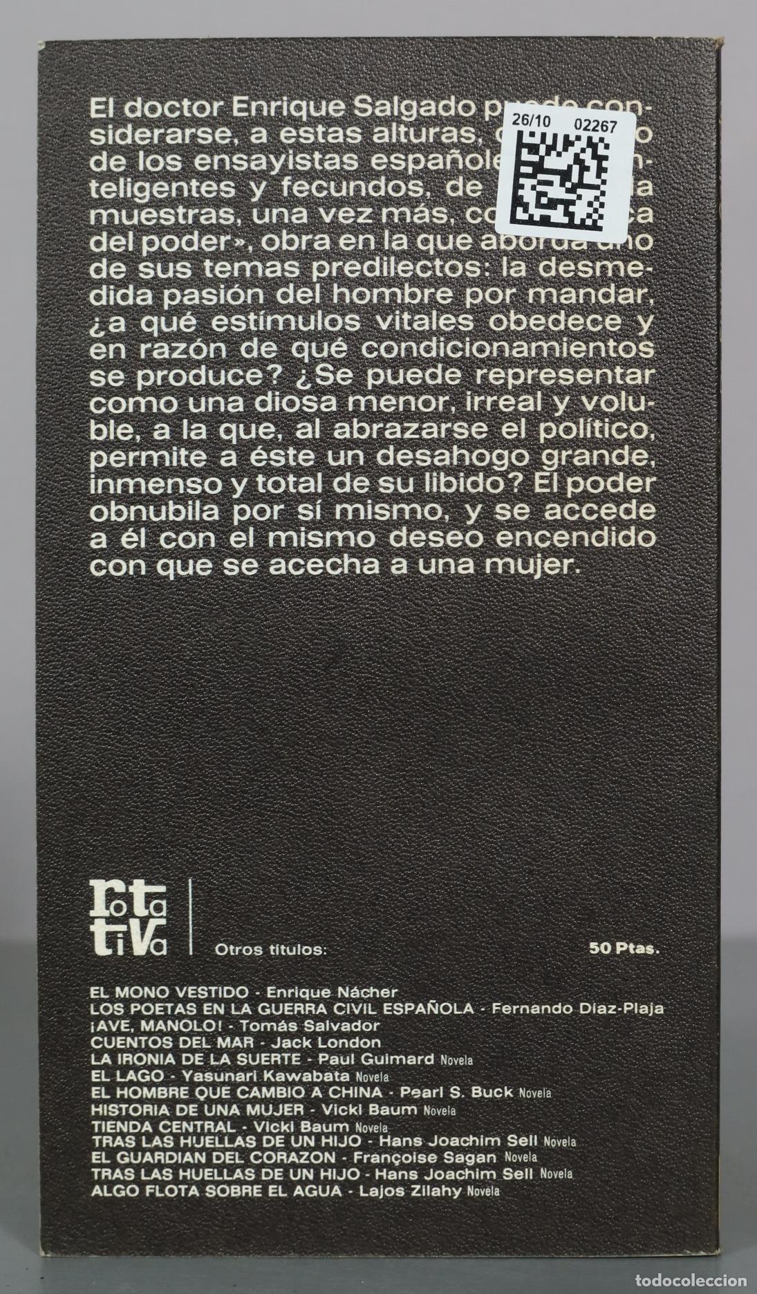 Libros de segunda mano: Erotica del poder - Dr. Enrique Salgado - Rotativa - Foto 2
