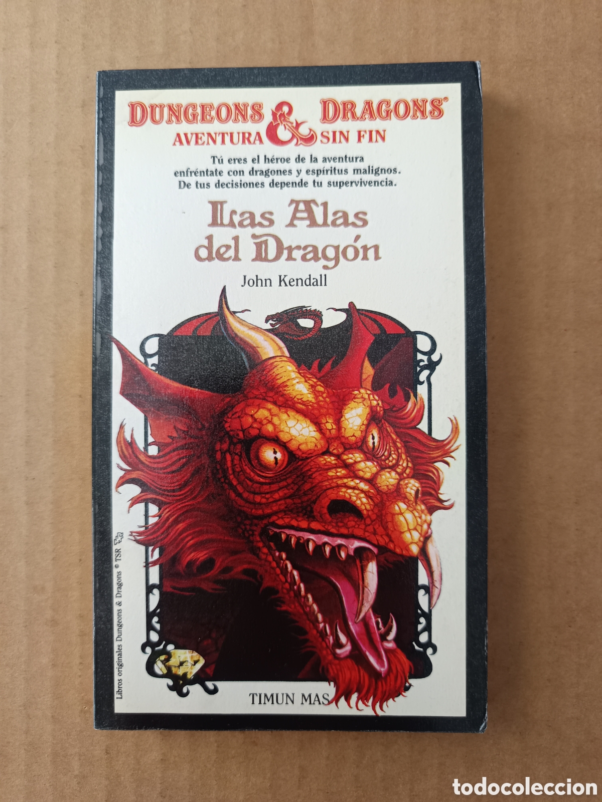 Second hand books: Dungeons & Dragons/Aventura Sin Fin n&deg;8: Las Alas del Drag&oacute;n, por John Kendall (Timun Mas, 1985).