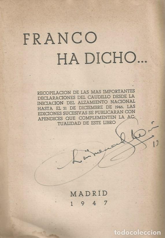 Libros de segunda mano: FRANCO HA DICHO... 1947 - Foto 2