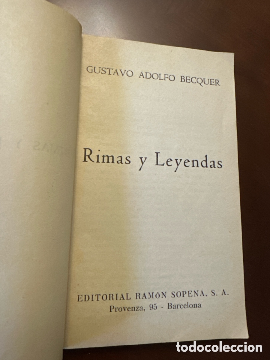 Libros de segunda mano: RIMAS Y LEYENDAS. B&Eacute;CQUER, Gustavo Adolfo. 1965 - Foto 2