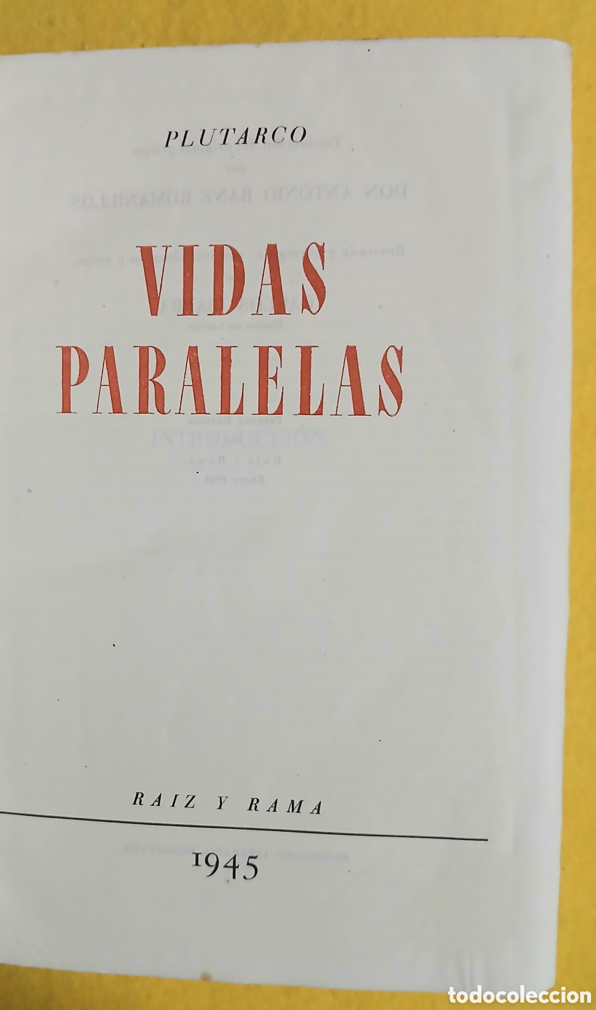 Libros de segunda mano: Vidas paralelas, Plutarco - Foto 2