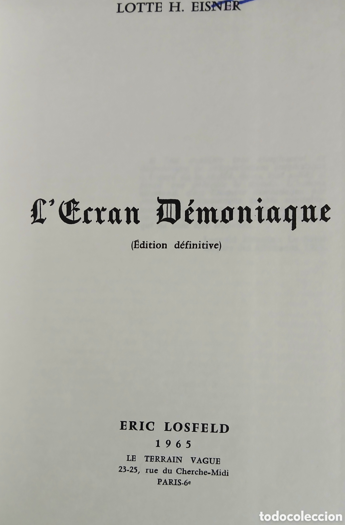 Libros de segunda mano: LEcran D&eacute;moniaque, Lotte H. Eisner - Foto 3