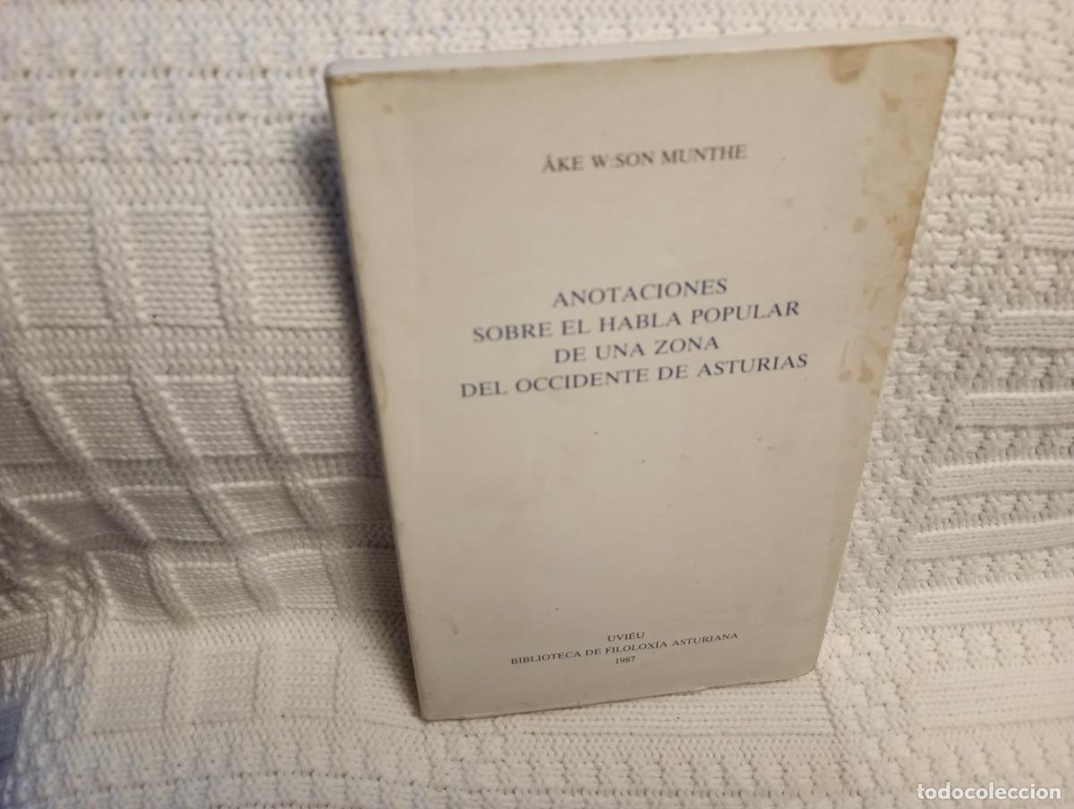 Gebrauchte B&uuml;cher: ANOTACIONES SOBRE EL HABLA POPULAR DE UNA ZONA DEL OCCIDENTE DE ASTURIAS