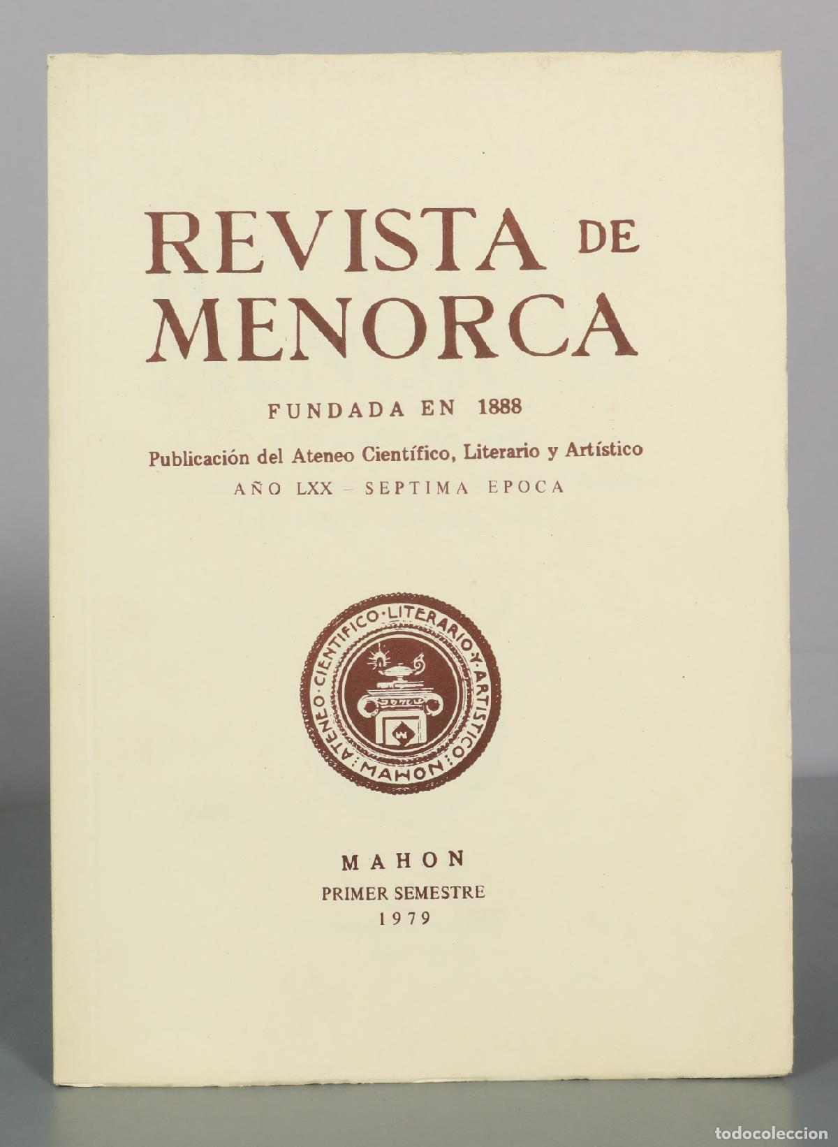 Livres d'occasion: Revista de Menorca - Ateneo Cient&iacute;fico, Literario y Art&iacute;stico A&Ntilde;O LXX SEPTIMA EPOCA
