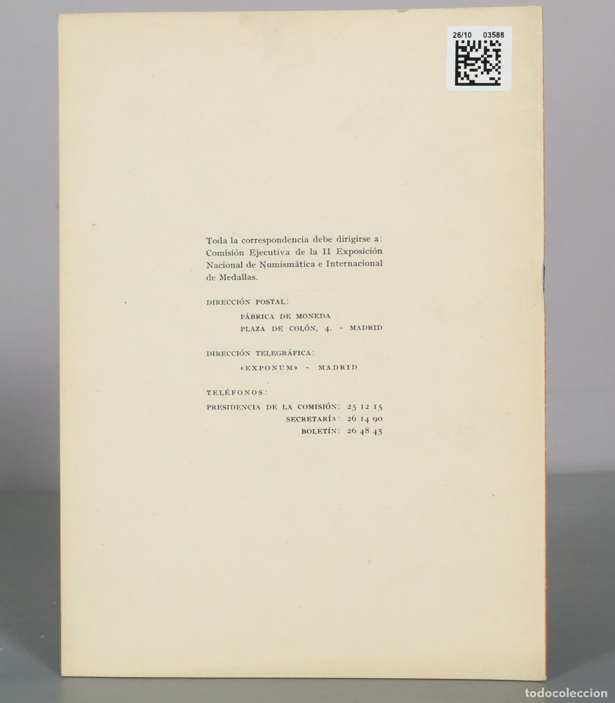Libros de segunda mano: II Exposicion Nacional de Numismatica e Internacional de Medallas 13 - Foto 2