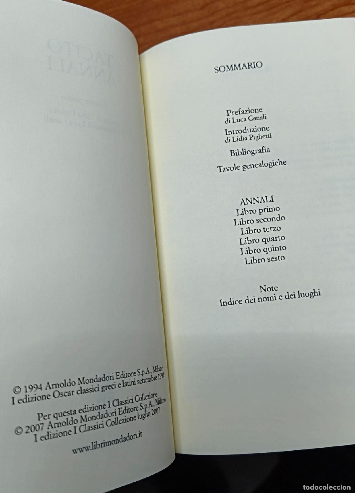 Libros de segunda mano: Annali - T&aacute;cito - Mondadori - Foto 3