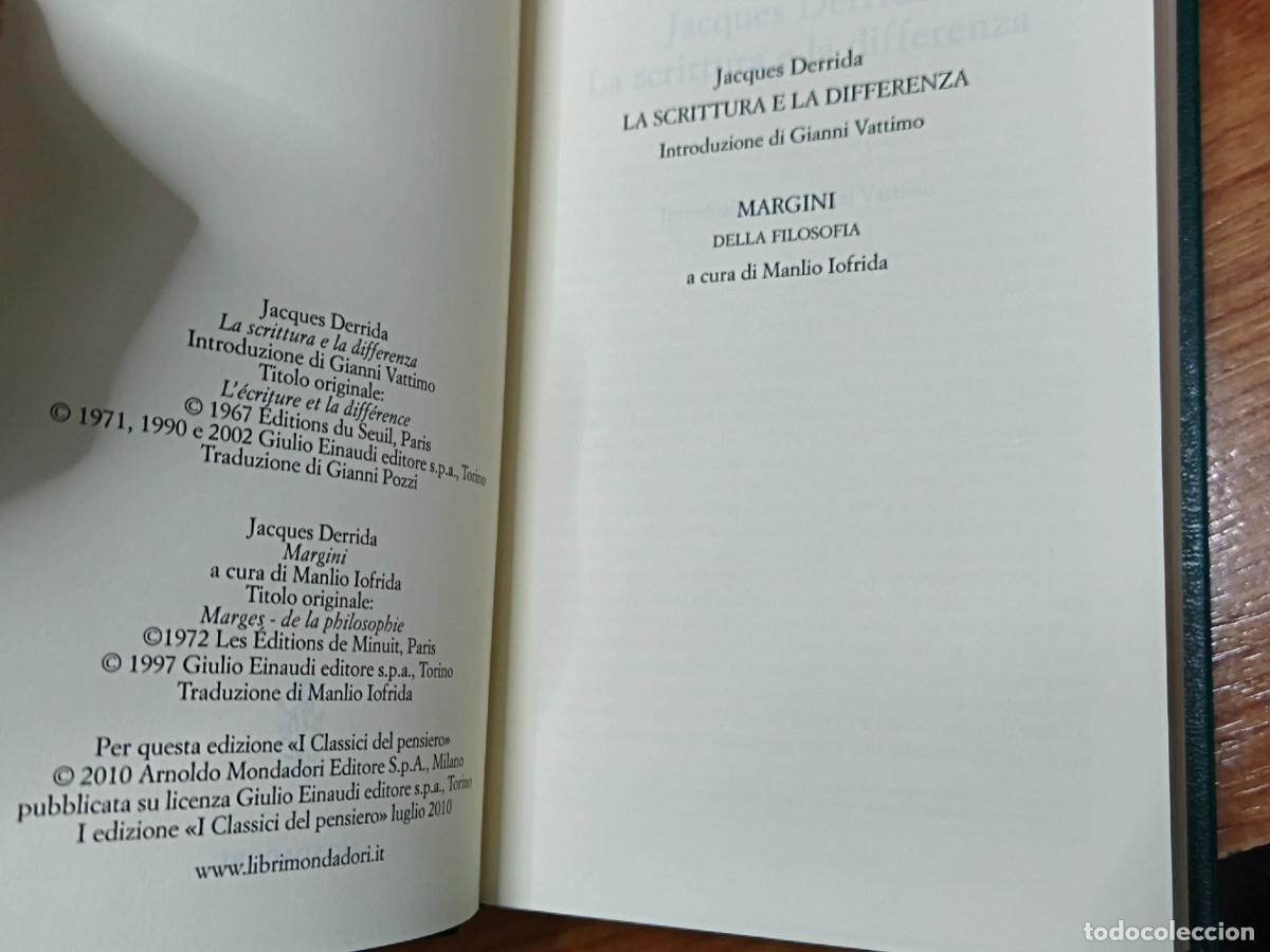Libros de segunda mano: Derrida - Mondadori. - Foto 3