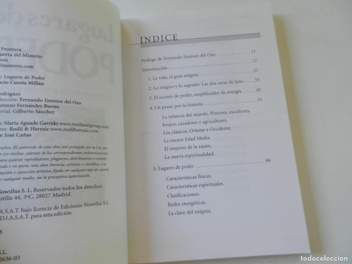 Libros de segunda mano: LUGARES DE PODER - JUAN IGNACIO CUESTA MILL&Aacute;N - LA PUERTA DEL MISTERIO - NOWTILUS 2003. - Foto 5