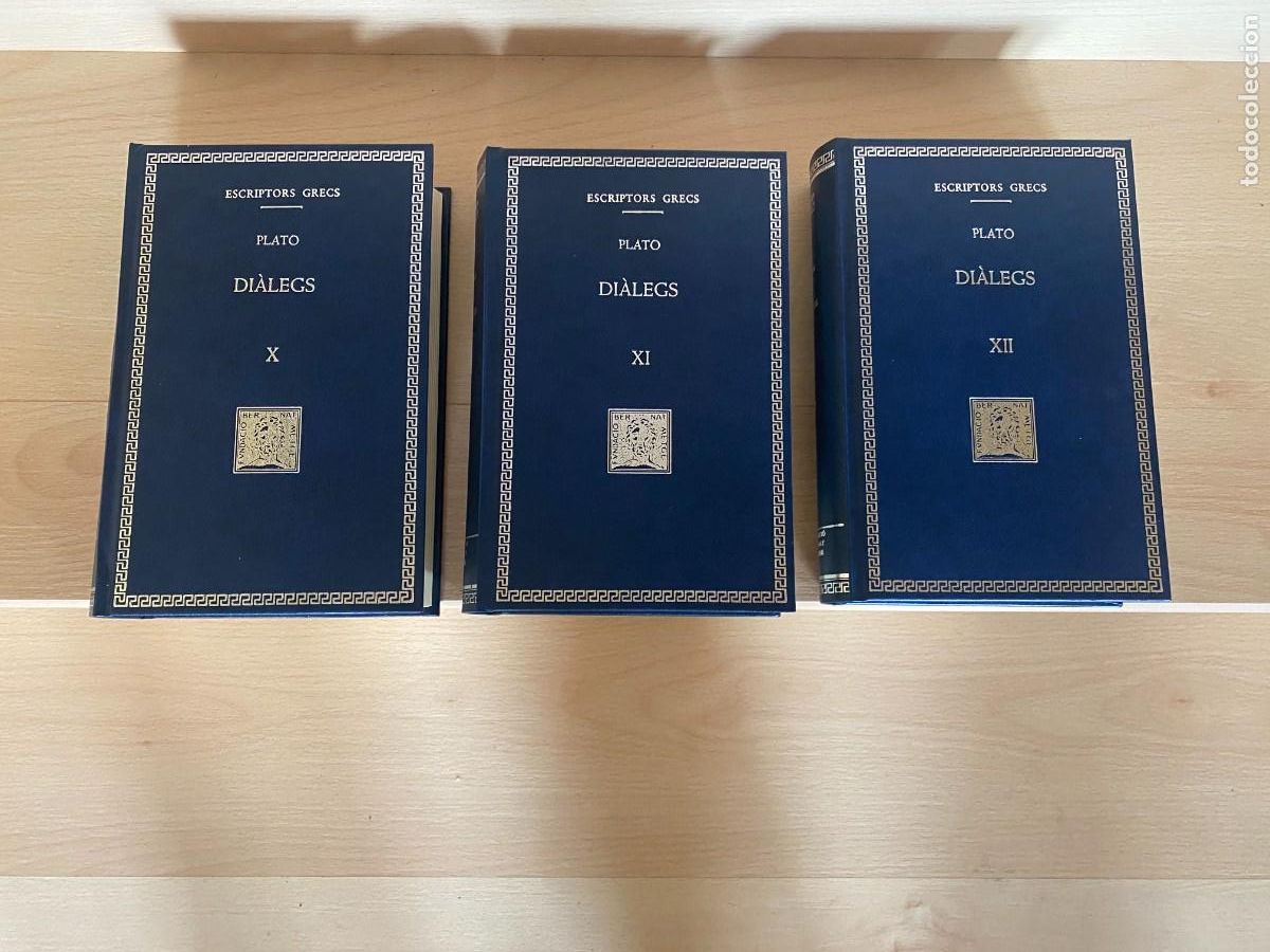 Livros em segunda m&atilde;o: Plat&oacute;, Di&agrave;legs-La rep&uacute;blica, Escr.Grecs, F.Bernat Metge, Manuel Balasch, 3 vol, complerta