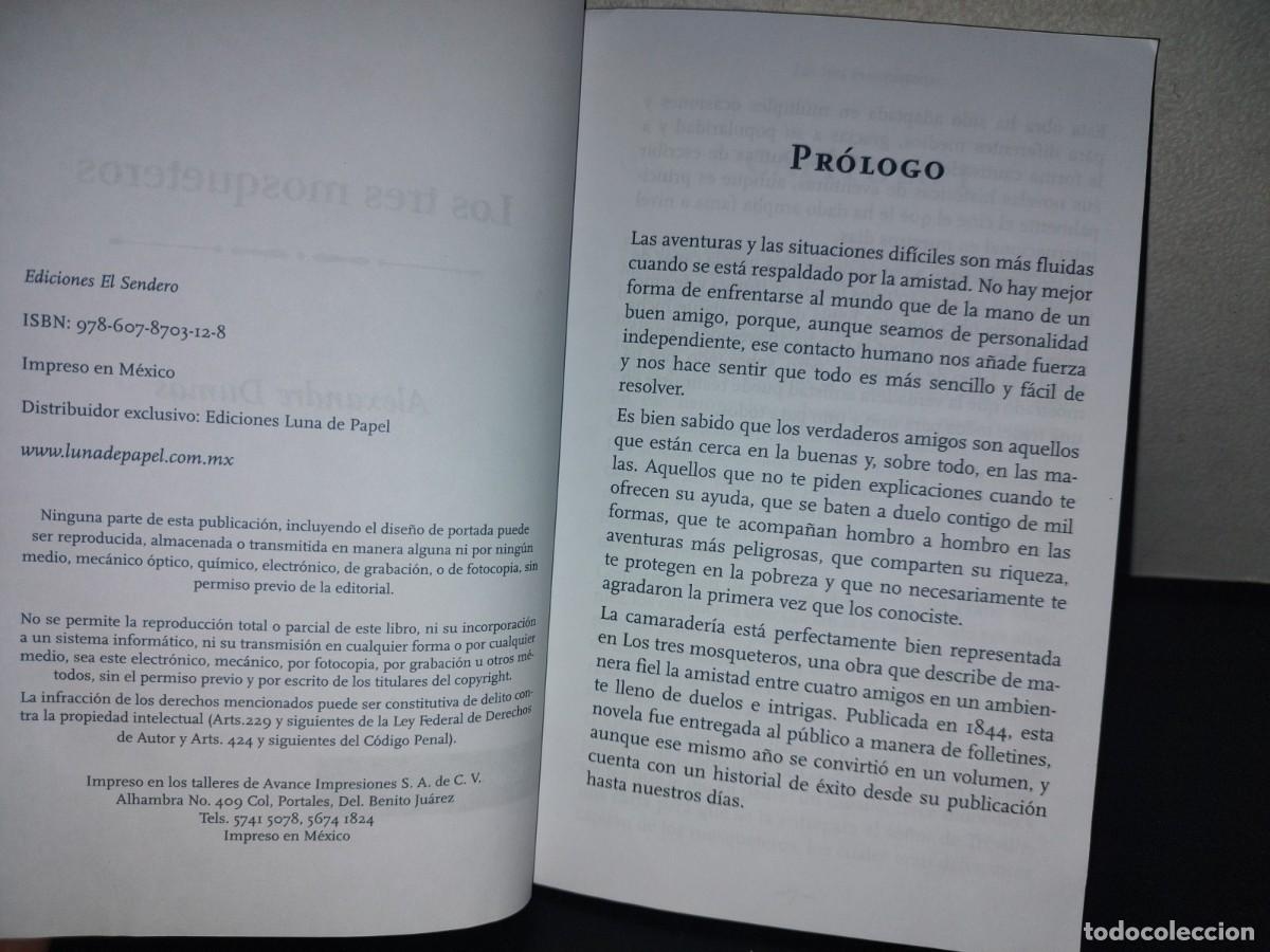 Libros de segunda mano: 221- Los Tres Mosqueteros - Alexandre Dumas - Ediciones El Sendero - Foto 6