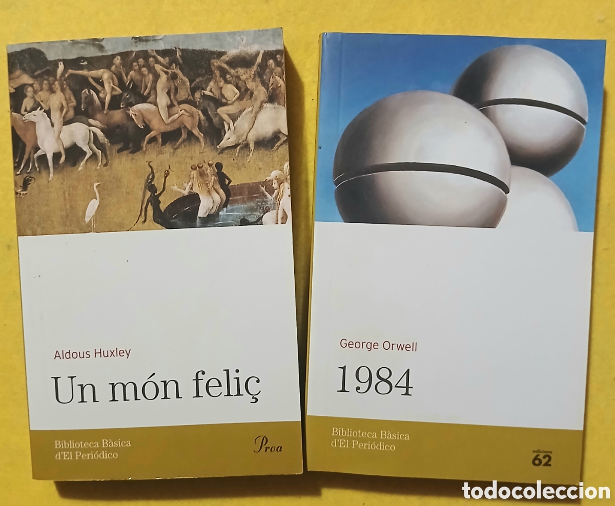 Libros de segunda mano: un m&oacute;n feli&ccedil; i 1984 Aldous Huxley i George Orwell