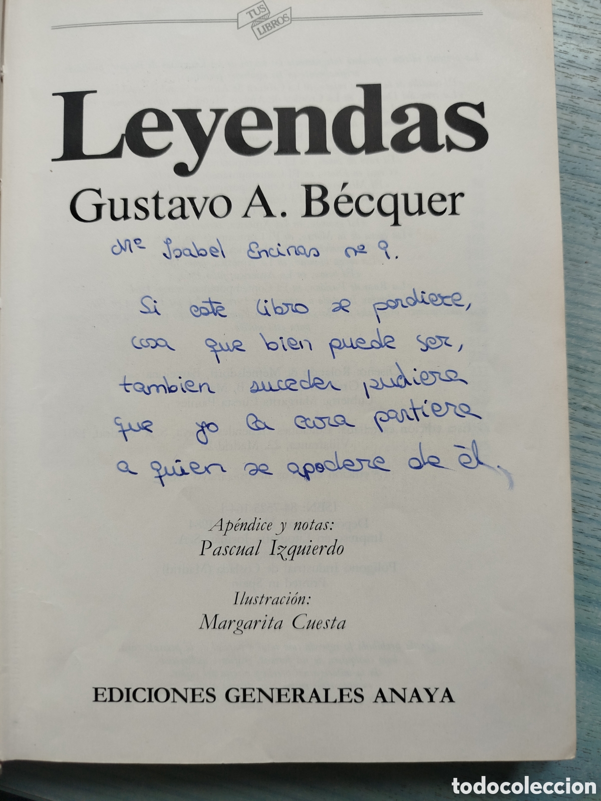 Libros de segunda mano: Anaya tus libros leyendas - Foto 4