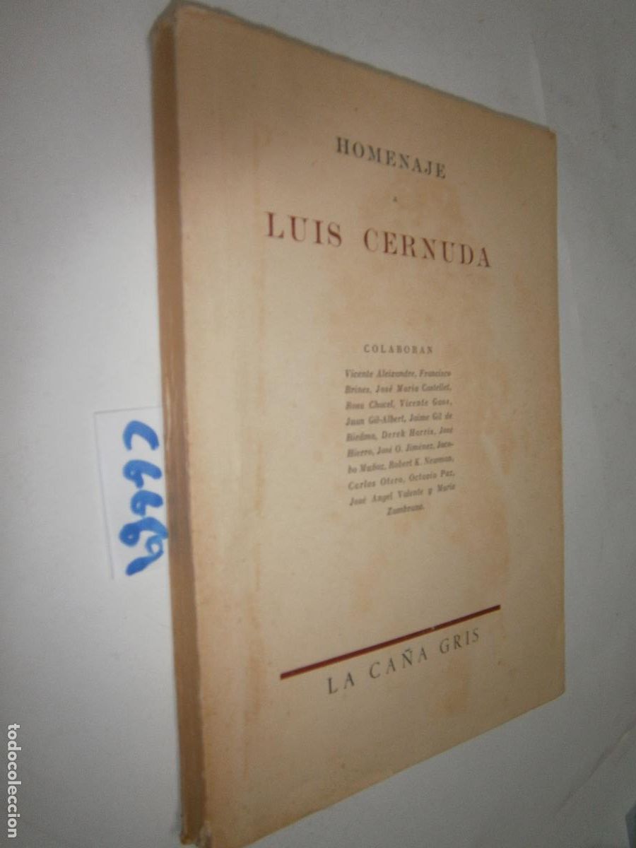 Libros de segunda mano: HOMENAJE LUIS CERNUDA