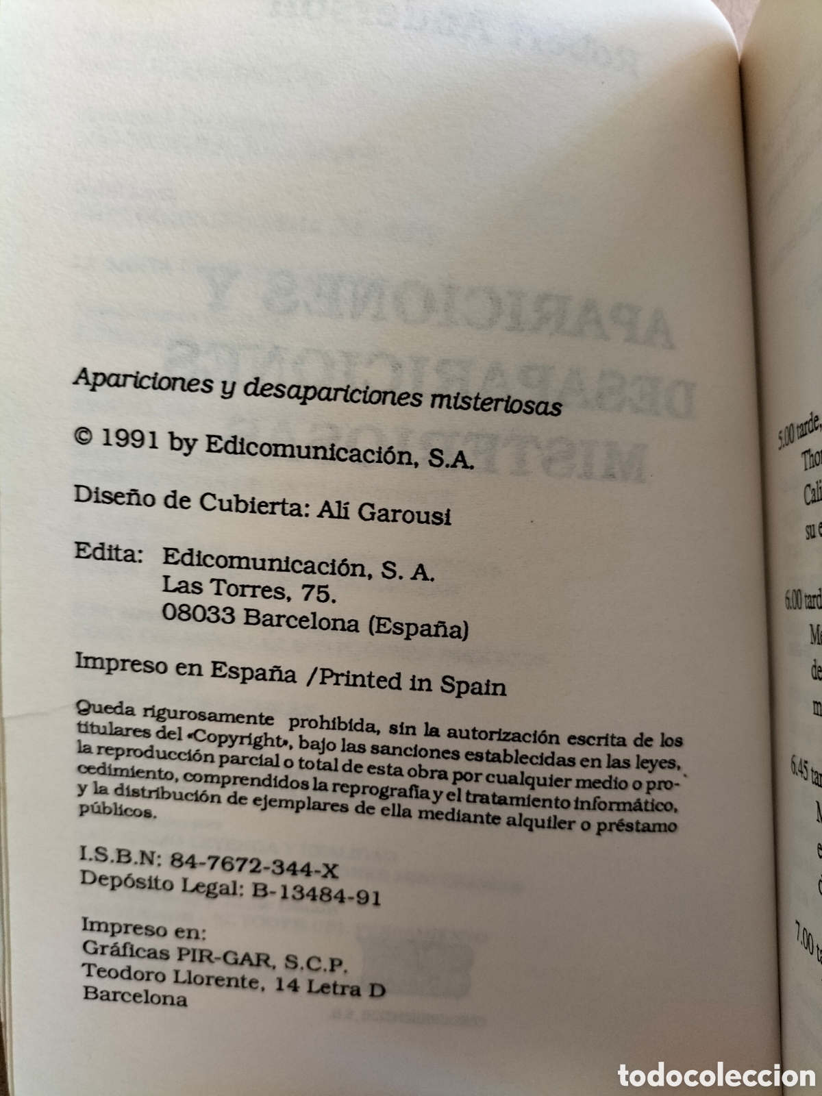 Libros de segunda mano: Apariciones y desapariciones misteriosas. Robert Anderson. Edicomunicaci&oacute;n, 1991. Libro - Foto 3