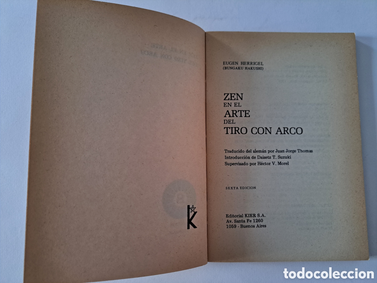 Libros de segunda mano: ZEN EN EL ARTE DEL TIRO CON ARCO - E. HERRIGEL - 1984 - Foto 4